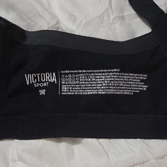 Victoria's Secret Black Zip-Front Sports Bra - Picture 3 of 5